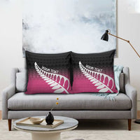 Pink Silver Fern Spirit Taniko Tukutuku Personalised Pillow Cover LT9 - Polynesian Pride