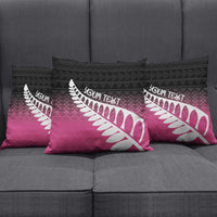 Pink Silver Fern Spirit Taniko Tukutuku Personalised Pillow Cover LT9 - Polynesian Pride