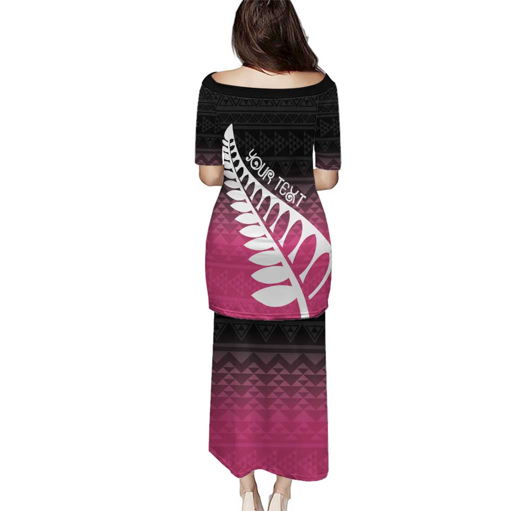 Pink Silver Fern Spirit Taniko Tukutuku Personalised Puletasi LT9 - Polynesian Pride