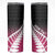 Pink Silver Fern Spirit Taniko Tukutuku Personalised Skinny Tumbler