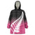Pink Silver Fern Spirit Taniko Tukutuku Personalised Wearable Blanket Hoodie