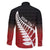 Red Silver Fern Spirit Taniko Tukutuku Personalised Family Matching Off Shoulder Maxi Dress and Hawaiian Shirt