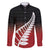 Red Silver Fern Spirit Taniko Tukutuku Personalised Family Matching Summer Maxi Dress and Hawaiian Shirt