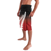 Red Silver Fern Spirit Taniko Tukutuku Personalised Lavalava