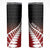 Red Silver Fern Spirit Taniko Tukutuku Personalised Skinny Tumbler