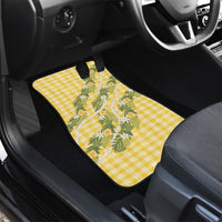 Aloha Puakenikeni Anthurium Pikake Lei Car Mats Gold Hawaiian Palaka Pattern