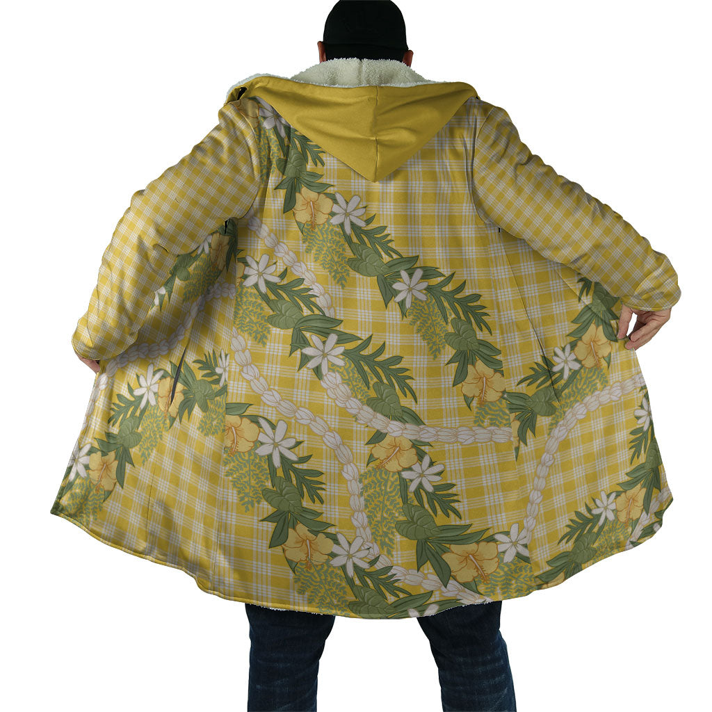 Aloha Puakenikeni Anthurium Pikake Lei Cloak Gold Hawaiian Palaka Pattern