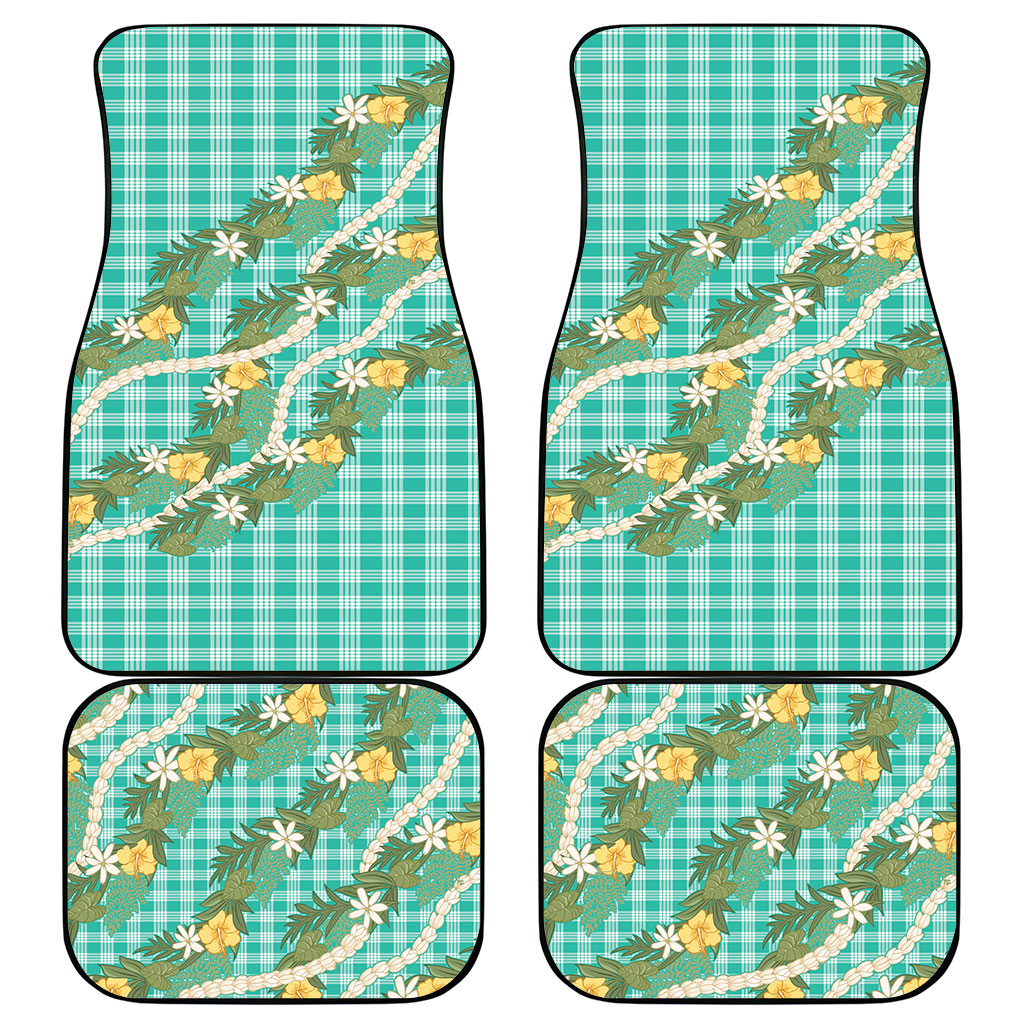 Aloha Puakenikeni Anthurium Pikake Lei Car Mats Marine Hawaiian Palaka Pattern
