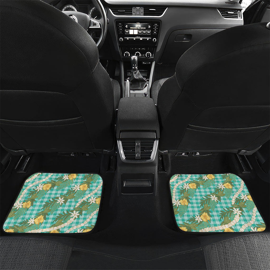 Aloha Puakenikeni Anthurium Pikake Lei Car Mats Marine Hawaiian Palaka Pattern