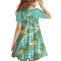 Aloha Puakenikeni Anthurium Pikake Lei Family Matching Mermaid Dress and Hawaiian Shirt Marine Hawaiian Palaka Pattern LT9 - Polynesian Pride