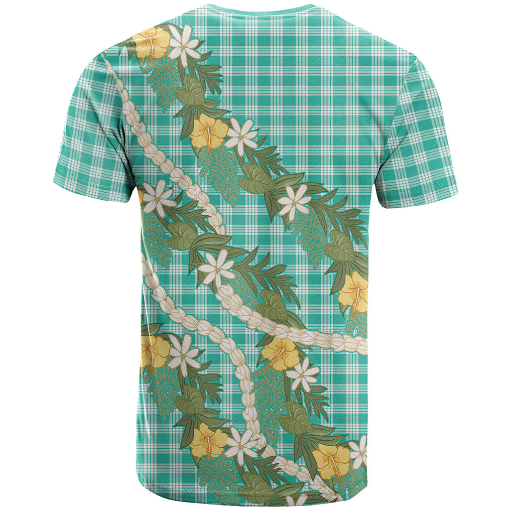 Aloha Puakenikeni Anthurium Pikake Lei T Shirt Marine Hawaiian Palaka Pattern