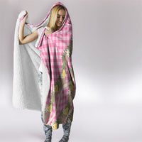 Aloha Puakenikeni Anthurium Pikake Lei Hooded Blanket Tropical Pink Hawaiian Palaka Pattern