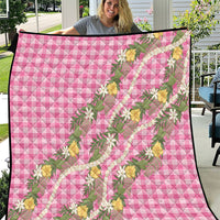 Aloha Puakenikeni Anthurium Pikake Lei Quilt Tropical Pink Hawaiian Palaka Pattern