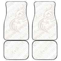 Hawaii Plumeria Lokelani Pikake Lei Car Mats Sandy Beige Polynesian Tattoo
