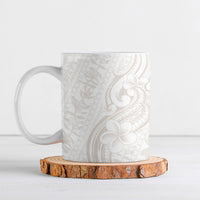 Hawaii Plumeria Lokelani Pikake Lei Ceramic Mug Sandy Beige Polynesian Tattoo