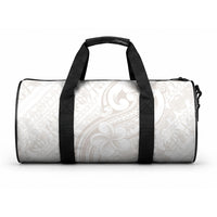 Hawaii Plumeria Lokelani Pikake Lei Duffle Bag Sandy Beige Polynesian Tattoo LT9 One size Beige - Polynesian Pride
