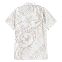 Hawaii Plumeria Lokelani Pikake Lei Hawaiian Shirt Sandy Beige Polynesian Tattoo