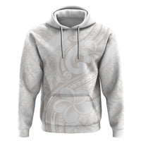Hawaii Plumeria Lokelani Pikake Lei Hoodie Sandy Beige Polynesian Tattoo