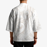 Hawaii Plumeria Lokelani Pikake Lei Kimono Sandy Beige Polynesian Tattoo