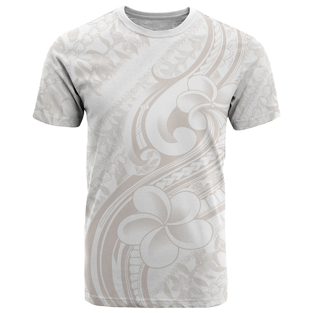 Hawaii Plumeria Lokelani Pikake Lei T Shirt Sandy Beige Polynesian Tattoo LT9 Beige - Polynesian Pride