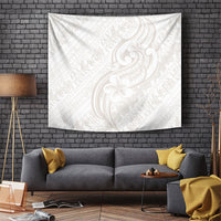 Hawaii Plumeria Lokelani Pikake Lei Tapestry Sandy Beige Polynesian Tattoo