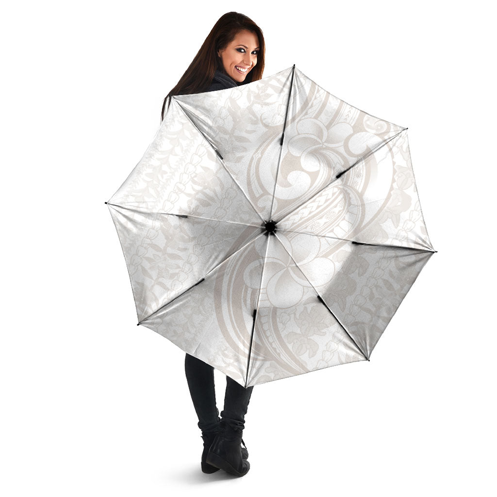 Hawaii Plumeria Lokelani Pikake Lei Umbrella Sandy Beige Polynesian Tattoo LT9 - Polynesian Pride