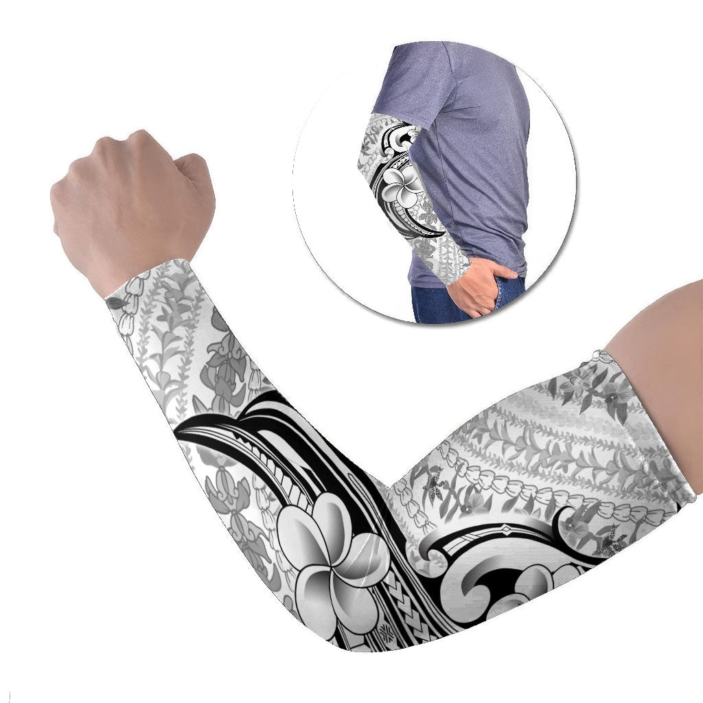Hawaii Plumeria Lokelani Pikake Lei Arm Sleeves Ele'ele Polynesian Tattoo