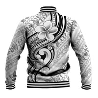 Hawaii Plumeria Lokelani Pikake Lei Baseball Jacket Ele'ele Polynesian Tattoo