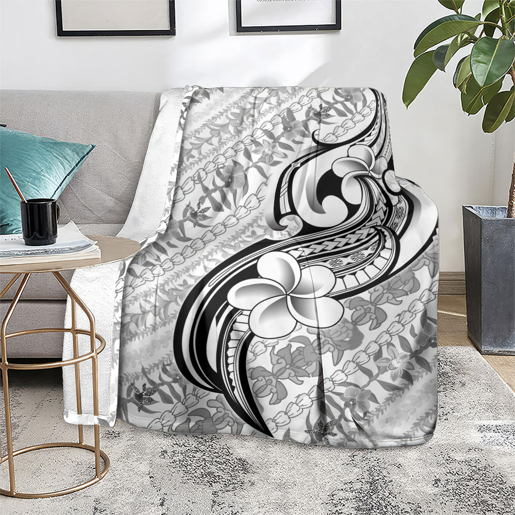 Hawaii Plumeria Lokelani Pikake Lei Blanket Ele'ele Polynesian Tattoo