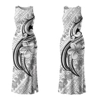 Hawaii Plumeria Lokelani Pikake Lei Couples Matching Tank Maxi Dress and Hawaiian Shirt Ele'ele Polynesian Tattoo LT9 - Polynesian Pride