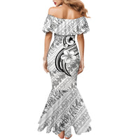Hawaii Plumeria Lokelani Pikake Lei Family Matching Mermaid Dress and Hawaiian Shirt Ele'ele Polynesian Tattoo LT9 - Polynesian Pride