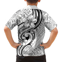 Hawaii Plumeria Lokelani Pikake Lei Family Matching Off Shoulder Maxi Dress and Hawaiian Shirt Ele'ele Polynesian Tattoo LT9 - Polynesian Pride