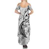Hawaii Plumeria Lokelani Pikake Lei Family Matching Summer Maxi Dress and Hawaiian Shirt Ele'ele Polynesian Tattoo LT9 - Polynesian Pride