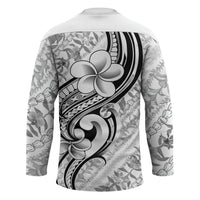 Hawaii Plumeria Lokelani Pikake Lei Hockey Jersey Ele'ele Polynesian Tattoo