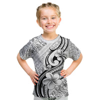 Hawaii Plumeria Lokelani Pikake Lei Kid T Shirt Ele'ele Polynesian Tattoo