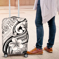 Hawaii Plumeria Lokelani Pikake Lei Luggage Cover Ele'ele Polynesian Tattoo LT9 Black - Polynesian Pride