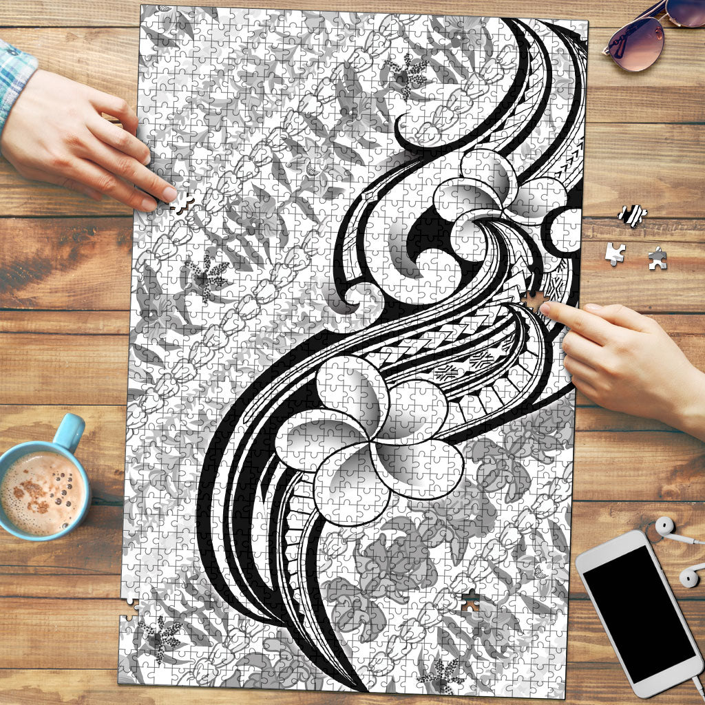 Hawaii Plumeria Lokelani Pikake Lei Puzzle Ele'ele Polynesian Tattoo
