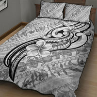 Hawaii Plumeria Lokelani Pikake Lei Quilt Bed Set Ele'ele Polynesian Tattoo