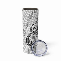 Hawaii Plumeria Lokelani Pikake Lei Skinny Tumbler Ele'ele Polynesian Tattoo