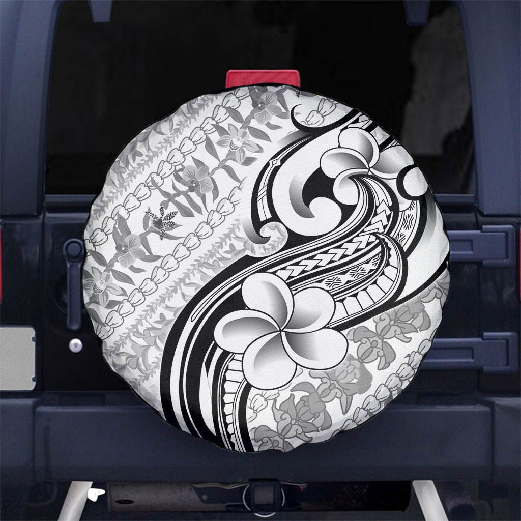 Hawaii Plumeria Lokelani Pikake Lei Spare Tire Cover Ele'ele Polynesian Tattoo
