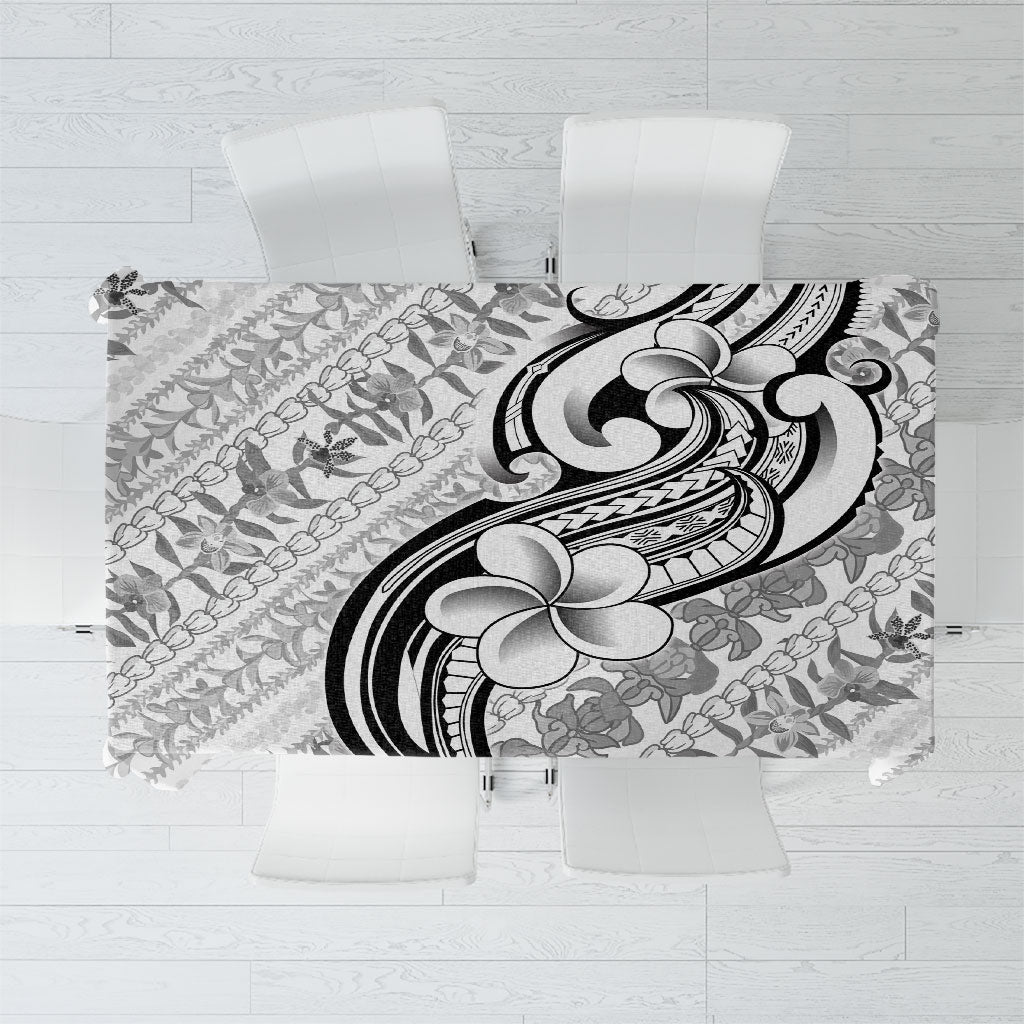Hawaii Plumeria Lokelani Pikake Lei Tablecloth Ele'ele Polynesian Tattoo
