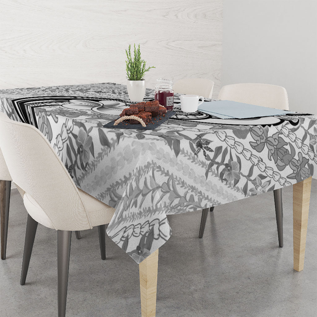 Hawaii Plumeria Lokelani Pikake Lei Tablecloth Ele'ele Polynesian Tattoo