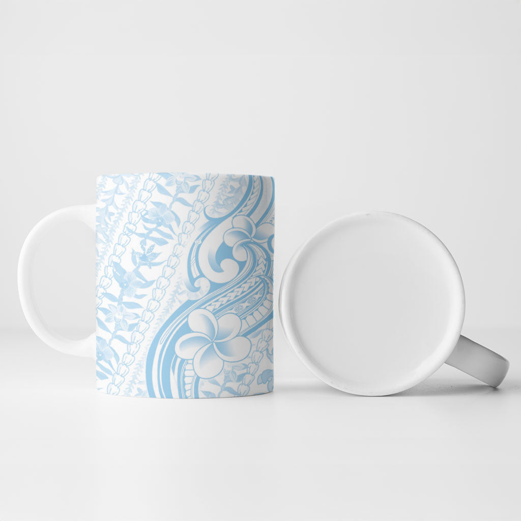 Hawaii Plumeria Lokelani Pikake Lei Ceramic Mug Uliuli Polynesian Tattoo