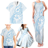 Hawaii Plumeria Lokelani Pikake Lei Family Matching Tank Maxi Dress and Hawaiian Shirt Uliuli Polynesian Tattoo LT9 - Polynesian Pride