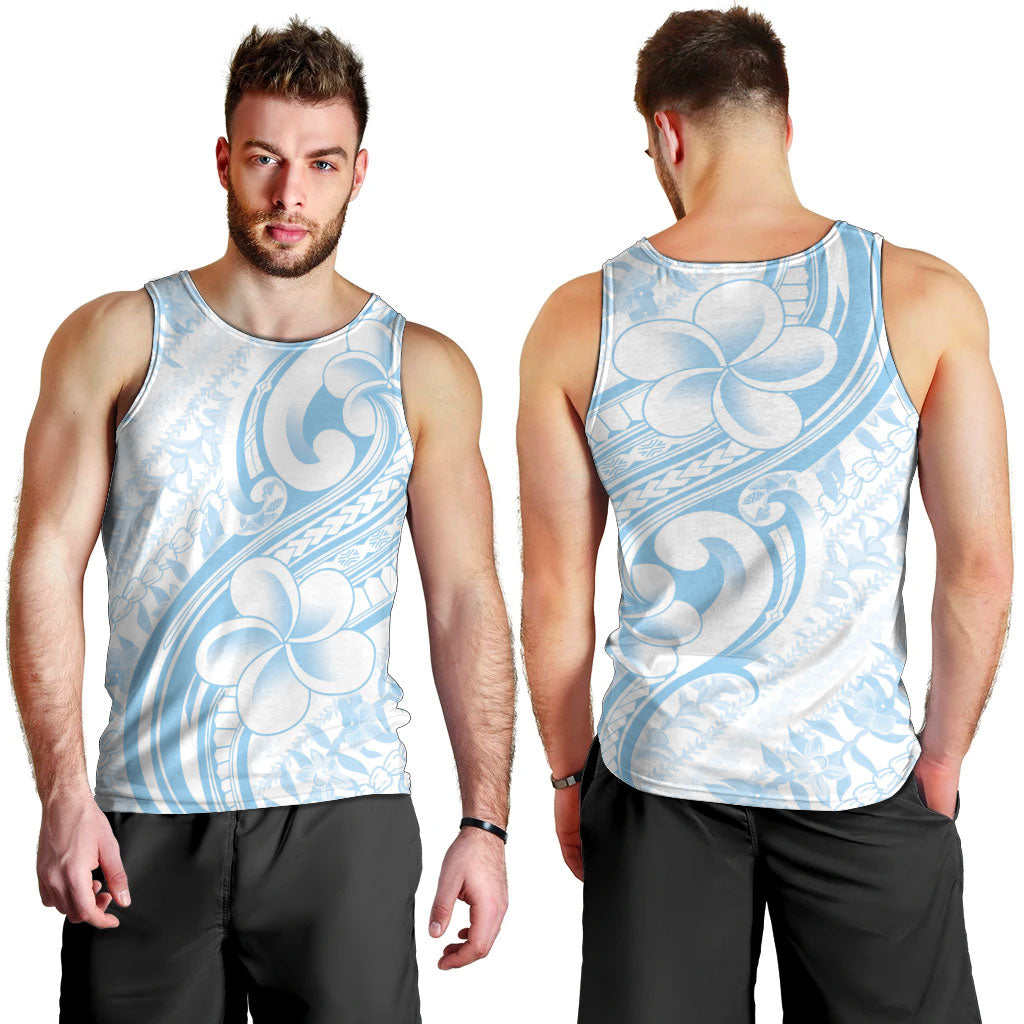 Hawaii Plumeria Lokelani Pikake Lei Men Tank Top Uliuli Polynesian Tattoo