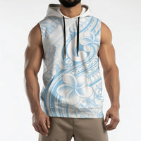 Hawaii Plumeria Lokelani Pikake Lei Sleeveless Hoodie Uliuli Polynesian Tattoo