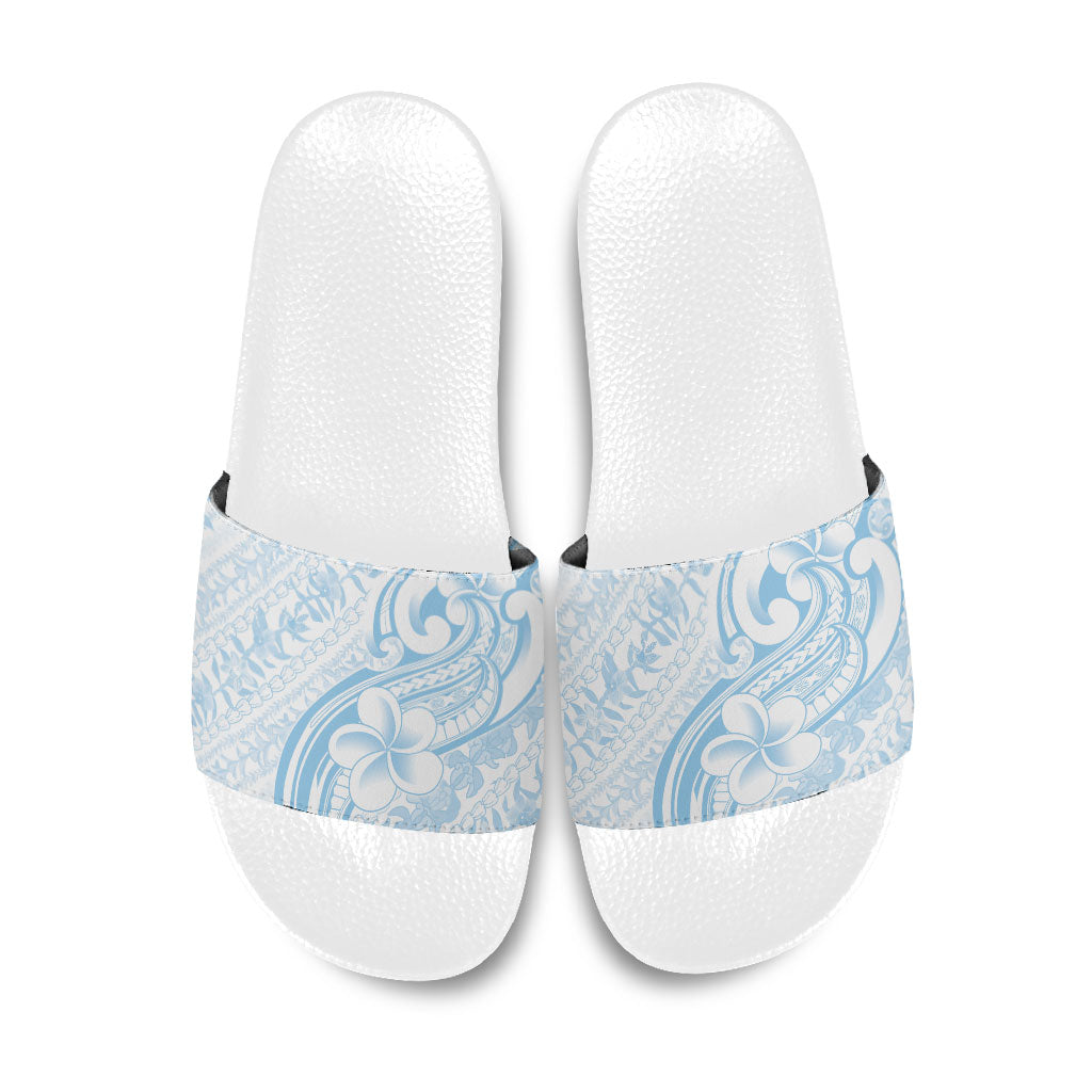 Hawaii Plumeria Lokelani Pikake Lei Slide Sandals Uliuli Polynesian Tattoo