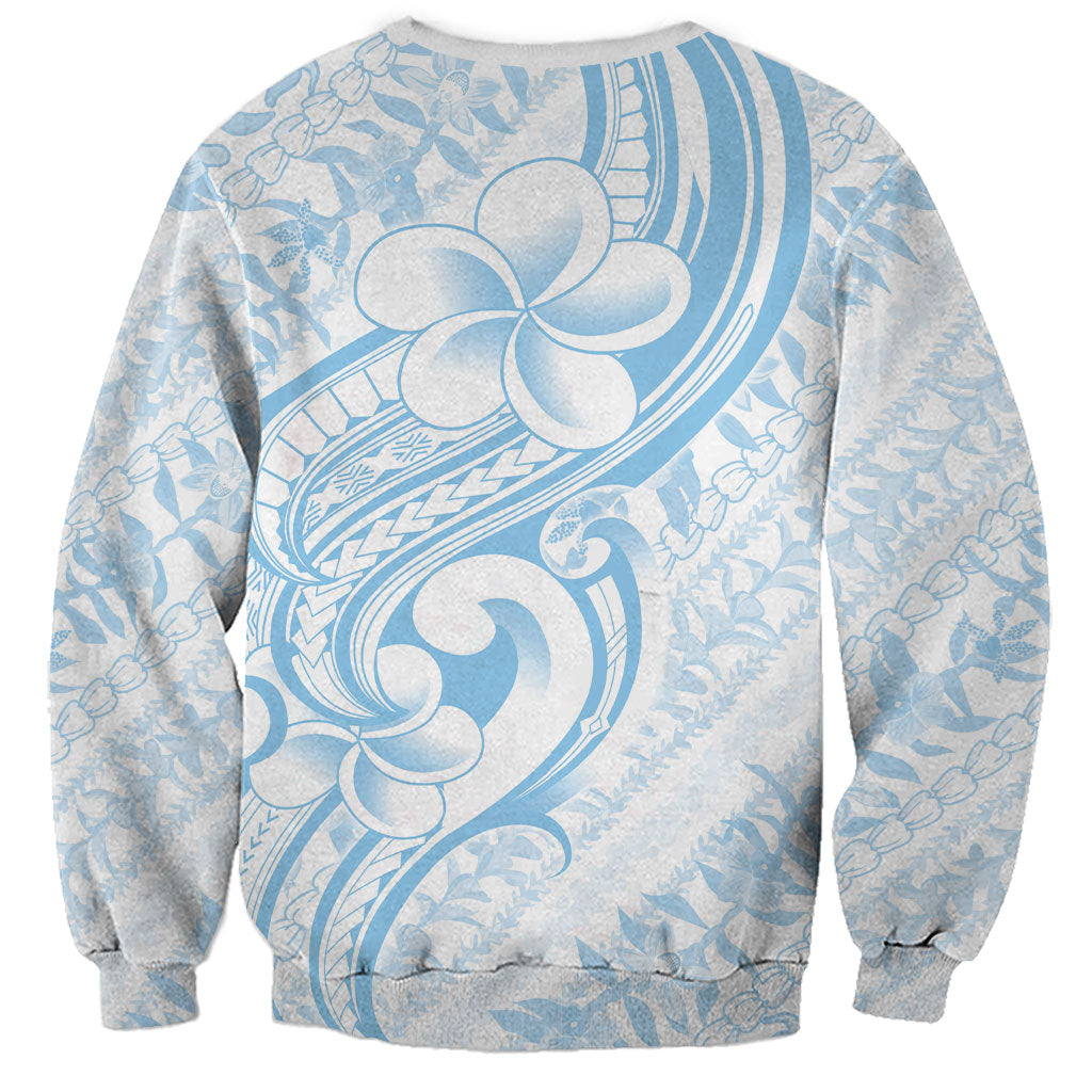 Hawaii Plumeria Lokelani Pikake Lei Sweatshirt Uliuli Polynesian Tattoo