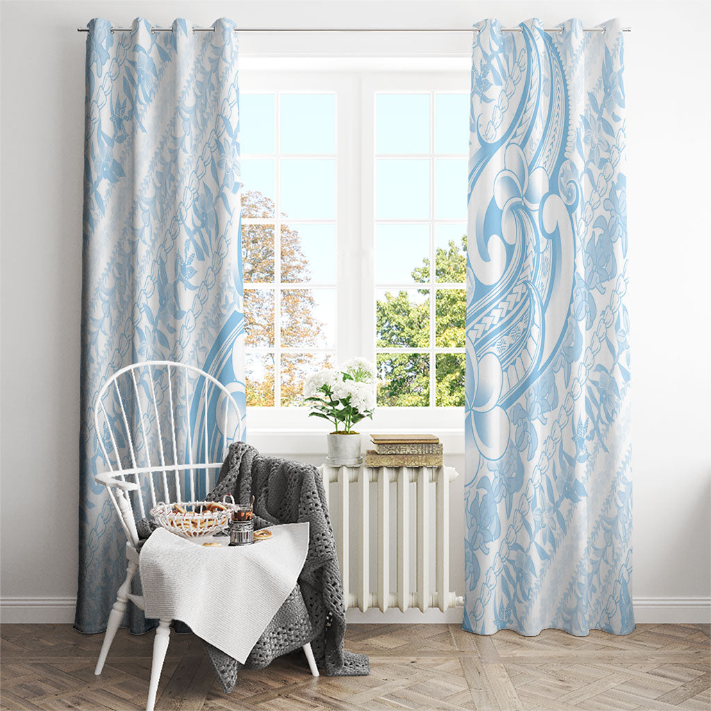 Hawaii Plumeria Lokelani Pikake Lei Window Curtain Uliuli Polynesian Tattoo