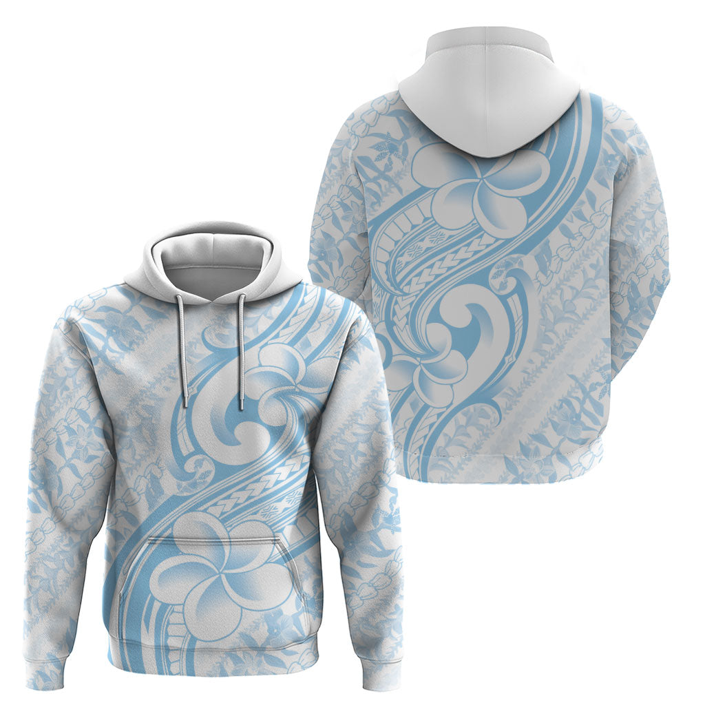 Hawaii Plumeria Lokelani Pikake Lei Zip Hoodie Uliuli Polynesian Tattoo